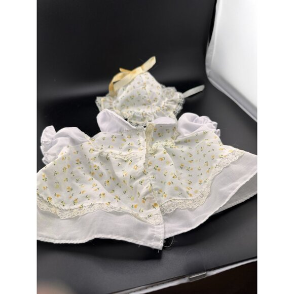 Cabbage‎ Patch Kids Preemie Doll Coleco White Yellow Tulip Bonnet And Dress READ - Picture 9 of 14